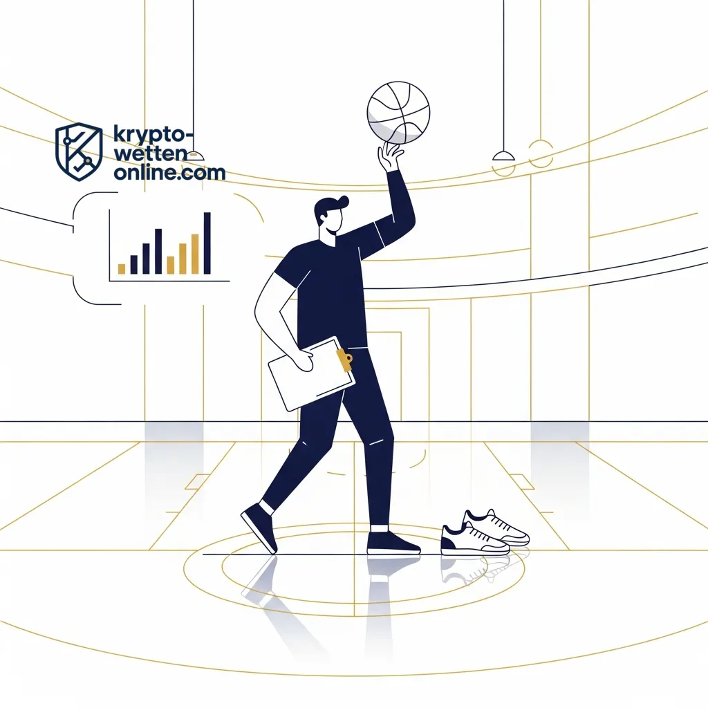 Illustration eines Sportanalysten mit Klemmbrett und Diagramm, die die taktischen Schlüsselfaktoren für das Spiel Australien gegen Türkei darstellt.