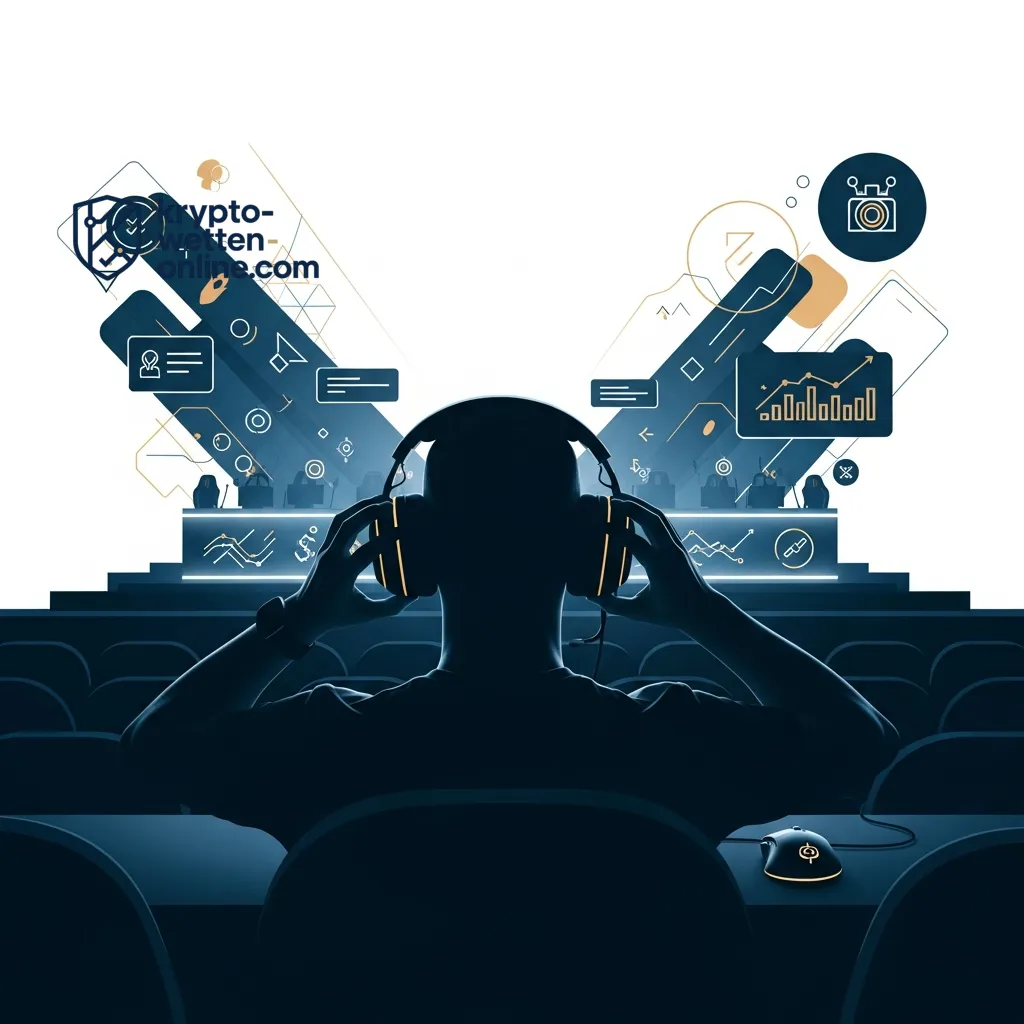 Silhouette eines Experten, der sich auf leuchtende Daten und Analyse-Grafiken konzentriert, um eine fundierte Wettvorhersage zu erstellen.